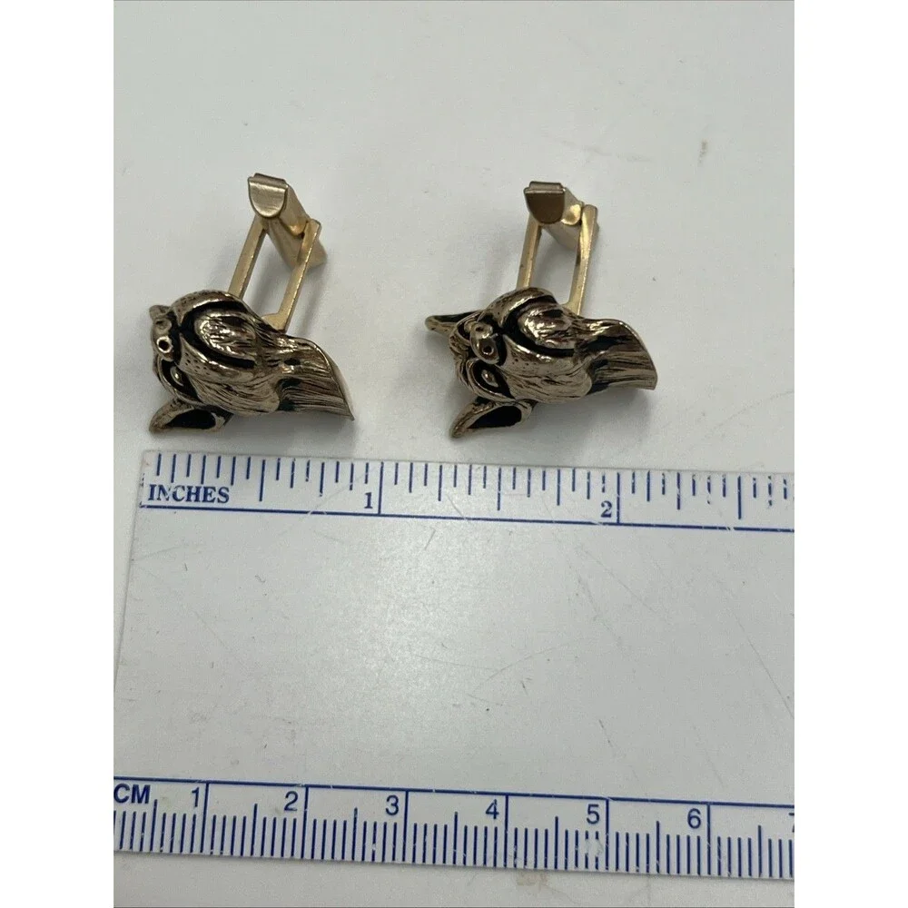 Vintage Swank BullDog cufflinks Dog Breeder Animal Lover boxer Veterinarian Gift